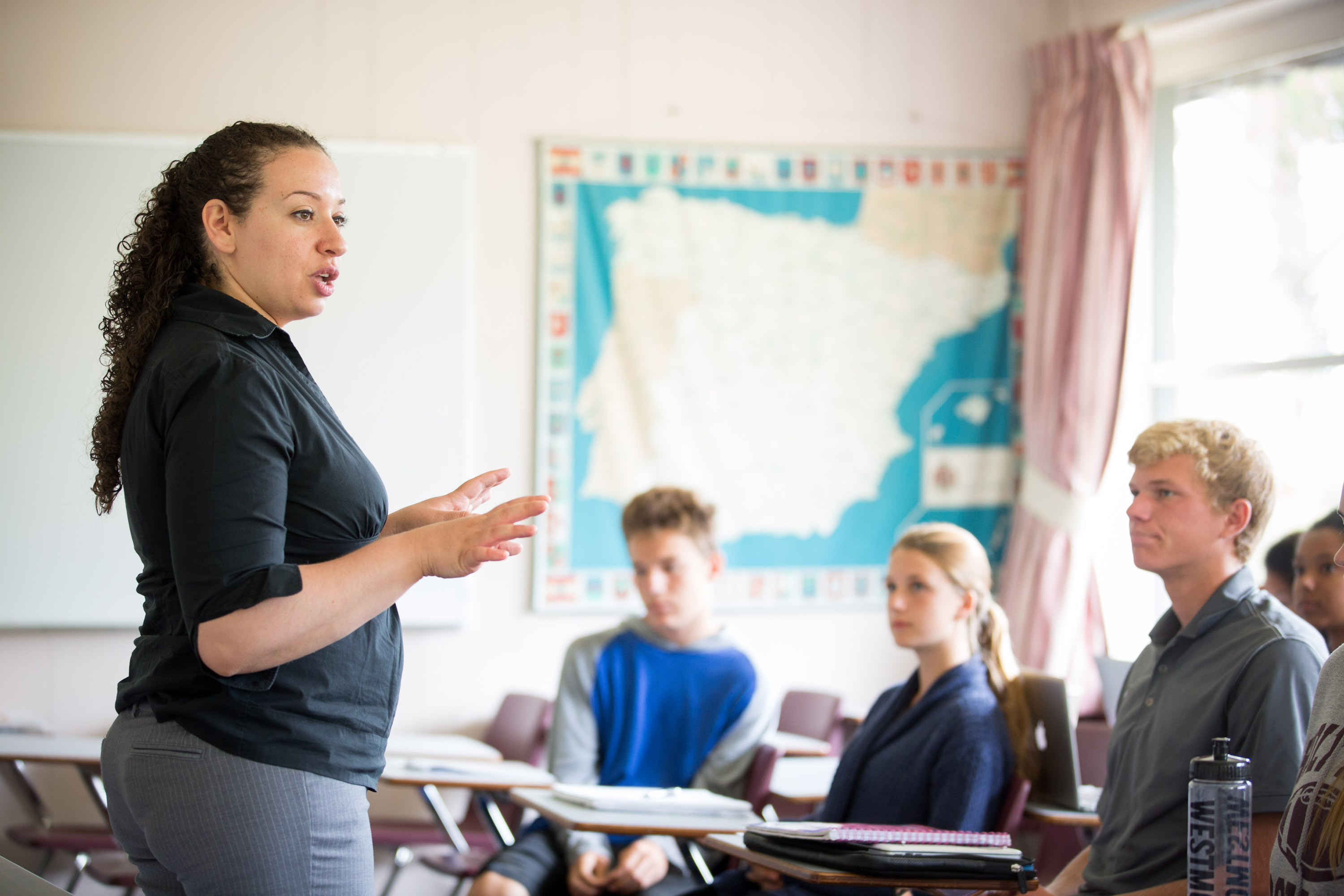 Carmel Saad Teaching in Classroom