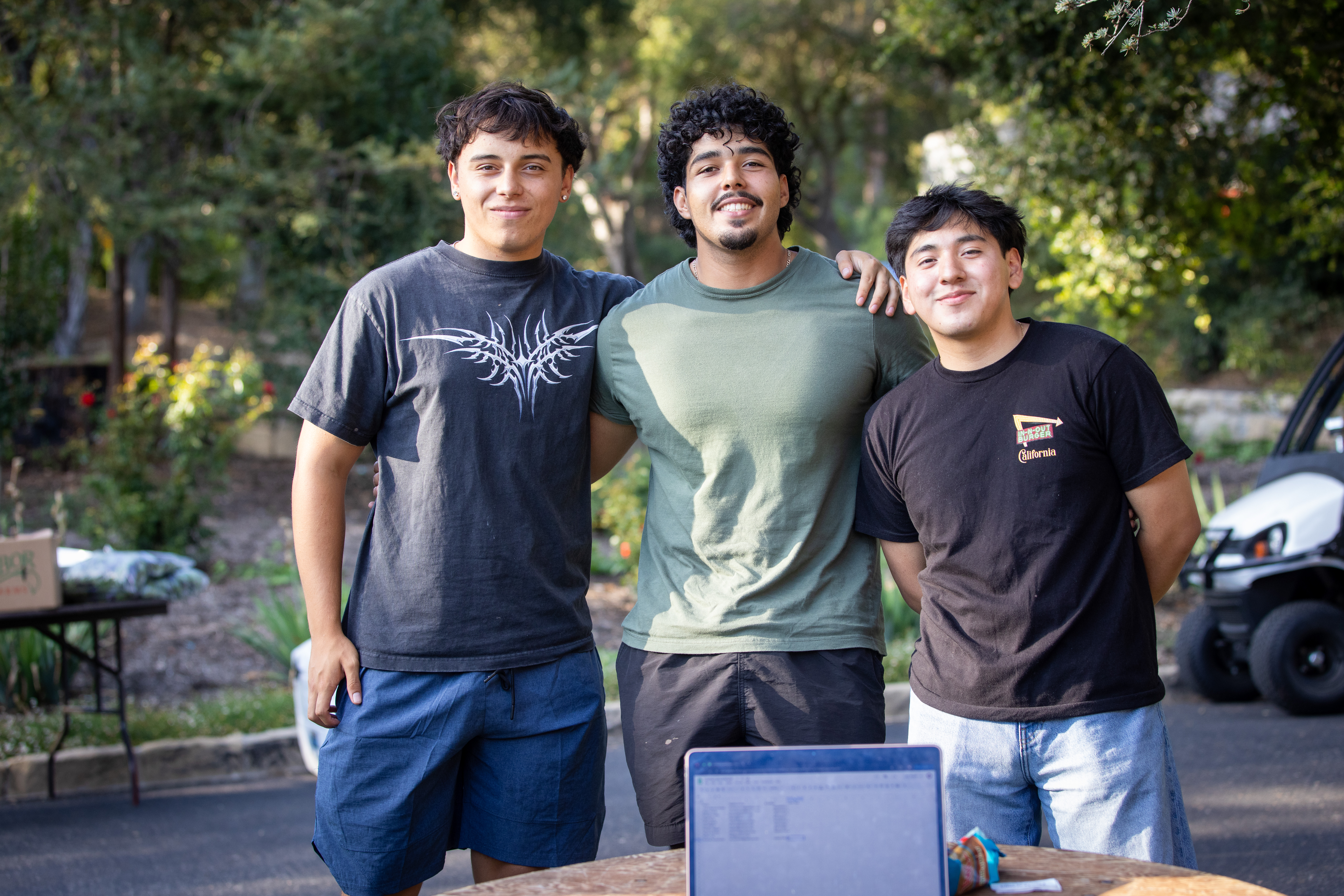 three westmont male students