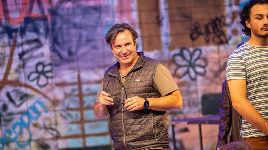Mitchell Thomas directing 'Godspell'