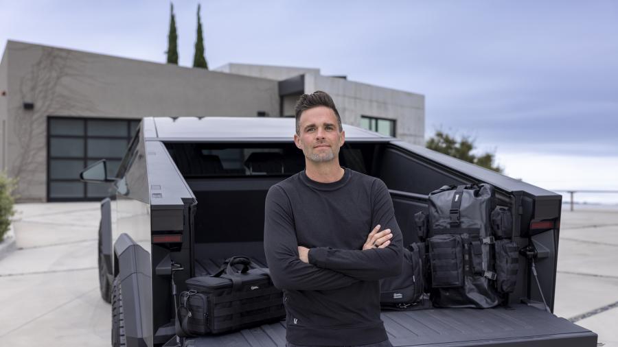 Ryan Judy shows off Mission Darkness bags