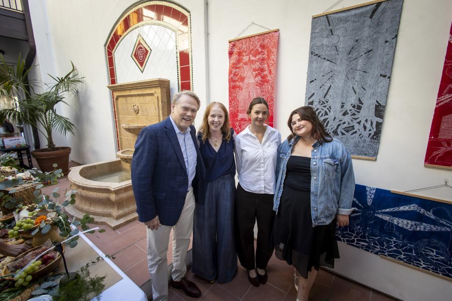 President Gayle D. Beebe with director Laura Turner, program director Micaela Fernandez and assistant director Hannah Martin