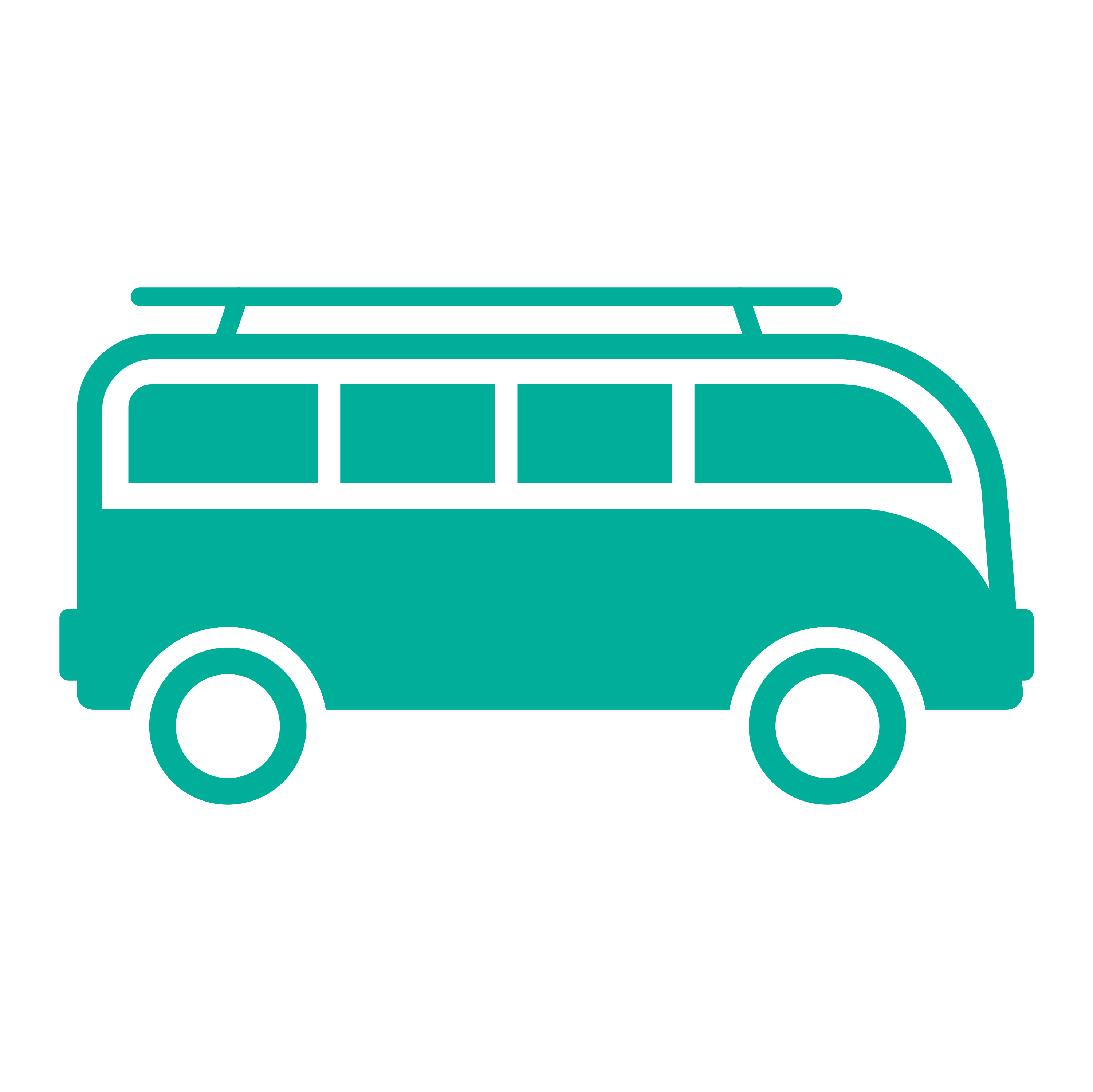 teal bus icon