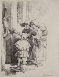 Beggar Receiving Alms At A Door