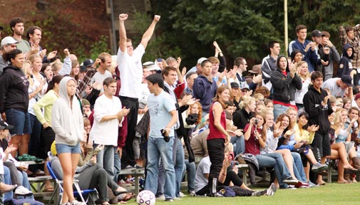 The homecoming crowd at last year's soccer game