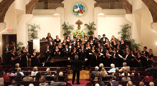 The Westmont College Choir performs at El Montecito Presbyterian Church