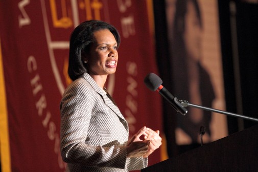 Condoleezza Rice speaks at the Westmont President's Breakfast March 4
