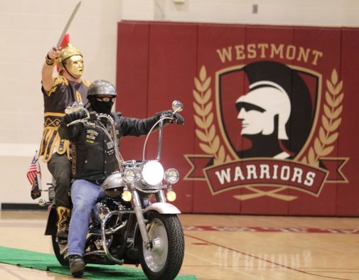President Gayle D. Beebe as the Westmont Warrior