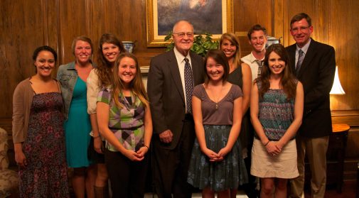Some of the 2011 David K. Winter Servant Leadership Award winners with Dr. Winter (Center)