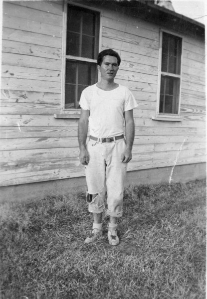 William Stafford at the Los Prietos Civilian Public Service camp in 1943 .(Lewis & Clark College Special Collections)