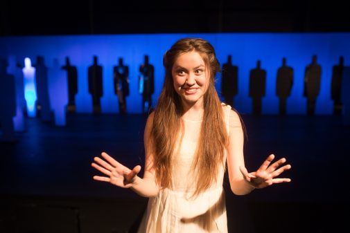 Chloe Burns performs in "The Insect Comedy"