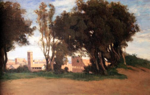 Corot's “Rome—the Colosseum Seen from the Farnese Gardens.”