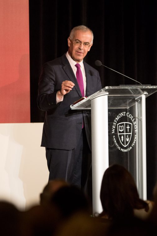 David Brooks at the Westmont President's Breakfast