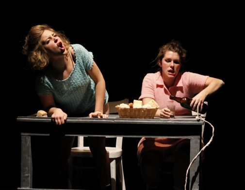 Paige Tautz and Heather Johnson in "Mad and a Goat" (Photo: Taylor Speer, Fort Collins Fringe Festival)