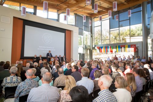 President Gayle D. Beebe officially dedicated the Global Leadership Center Oct. 13