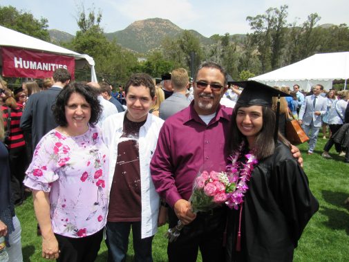 Sharon, Randen, Randy and Rianne Banuelos at Commencement 2018