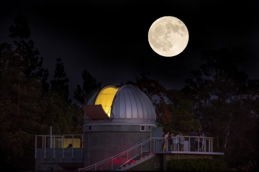 The Keck Telescope is housed at the Westmont Observatory