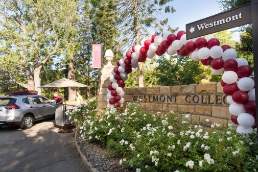 The main entrance to Westmont College for Orientation