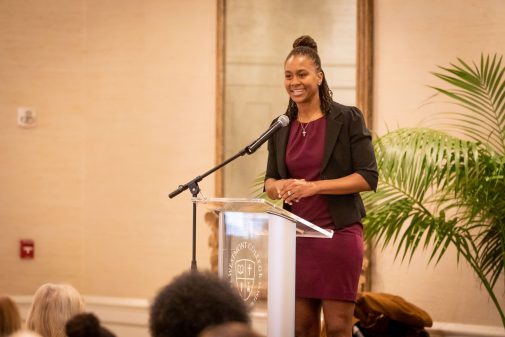 WNBA legend Tamika Catchings inspired the sold-out crowd