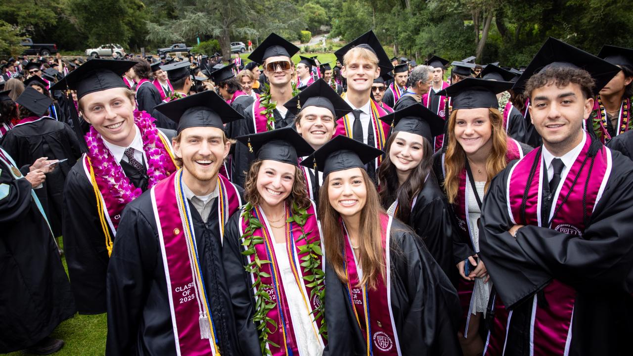 westmont Commencement 2025 graduates standing together