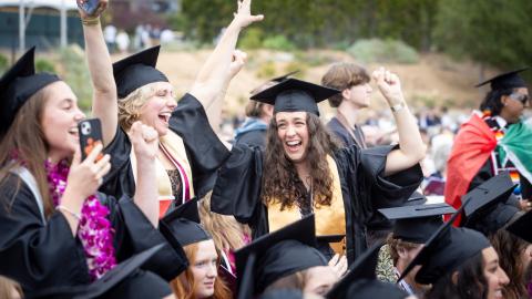westmont Commencement 2025 students cheering