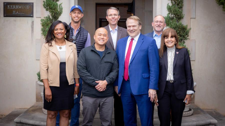 Supervisor-Elect Roy Lee poses with Westmont's Executive Team