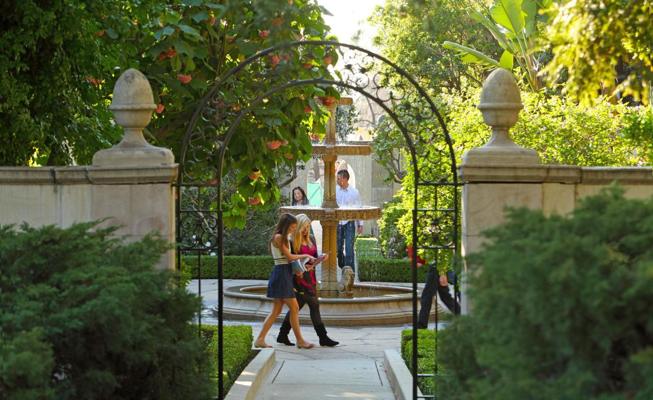 Fountain with Students