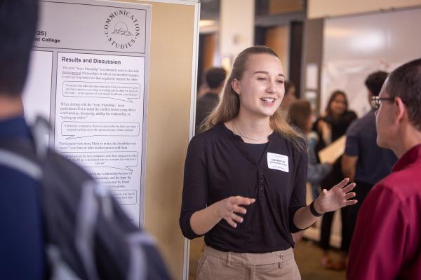 Senior Elise Short explains her Communication Studies research