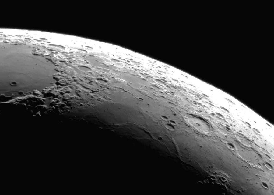 Crescent Moon Detail by Keck Telescope