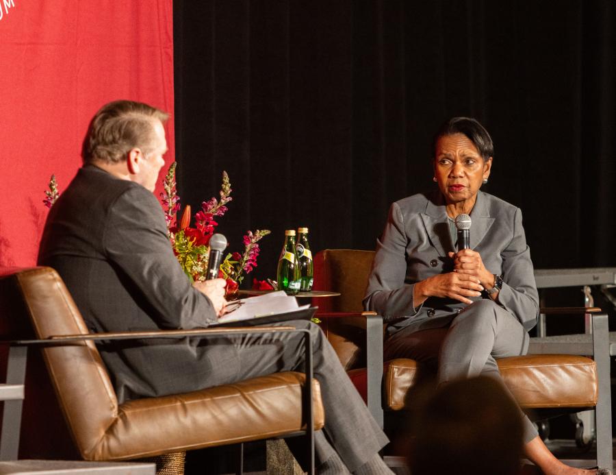 Westmont President Gayle D. Beebe and Condoleezza Rice