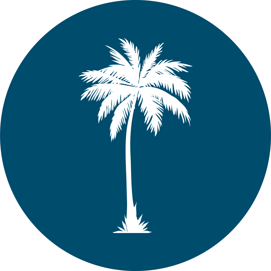 Palm Tree Icon Blue