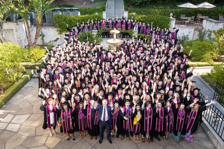 The Westmont Class of 2020 at the President's Patio