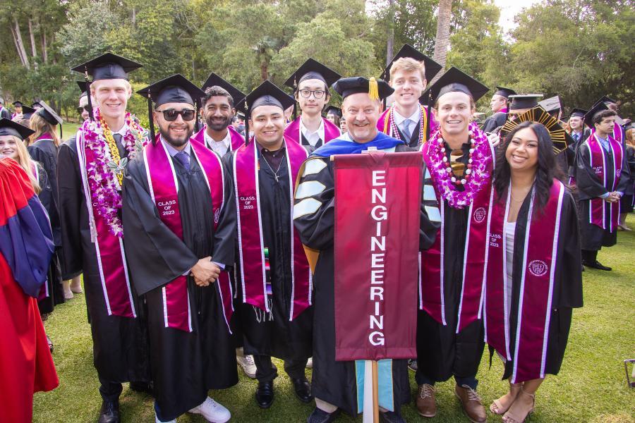 Dan Jensen and the inaugural engineering graduates