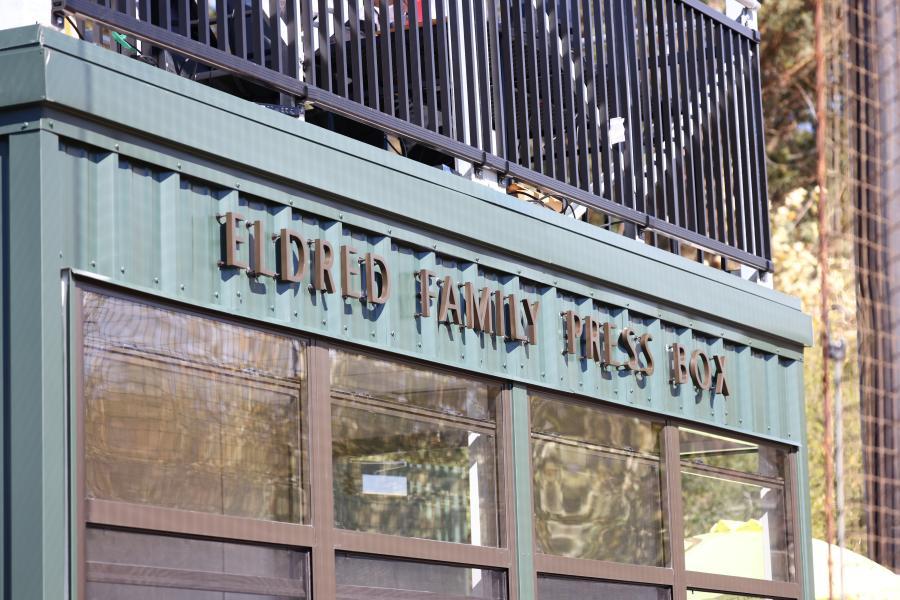 Eldred Family Press Box at Carr Field