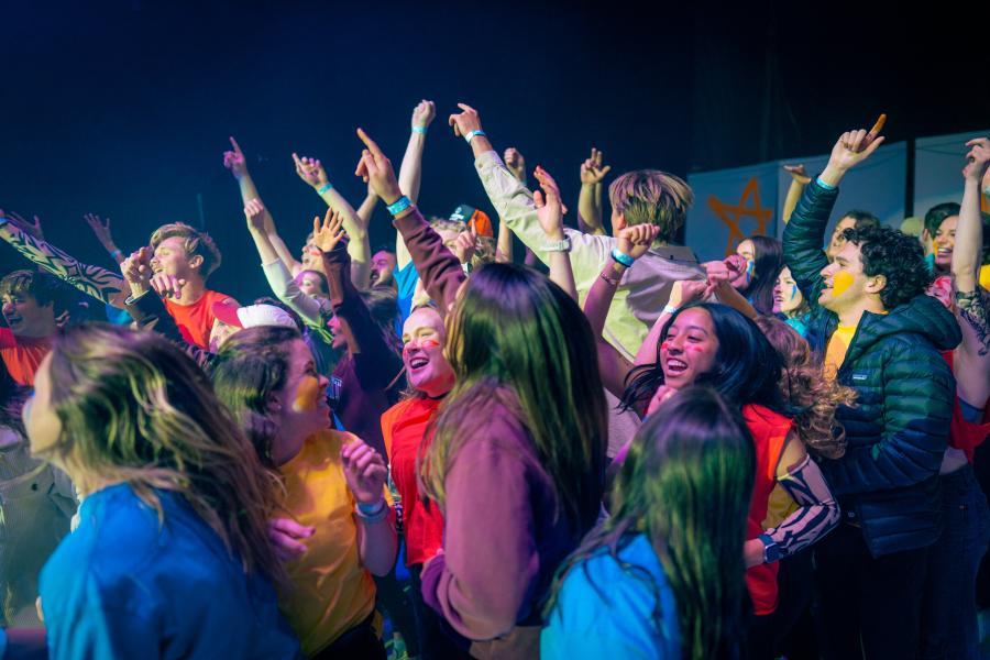 The Students of GLC Celebrate Their Spring Sing Victory