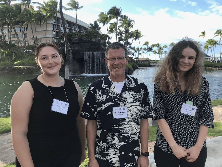 Natalie and Reese, presented their research on the exploration of exotic “pear-like” shapes in the Ga-71 and Ge-71 nuclear isotopes