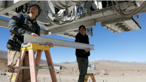 Simons Array, a set of millimeter-wavelength telescopes in the Atacama Desert in Chile