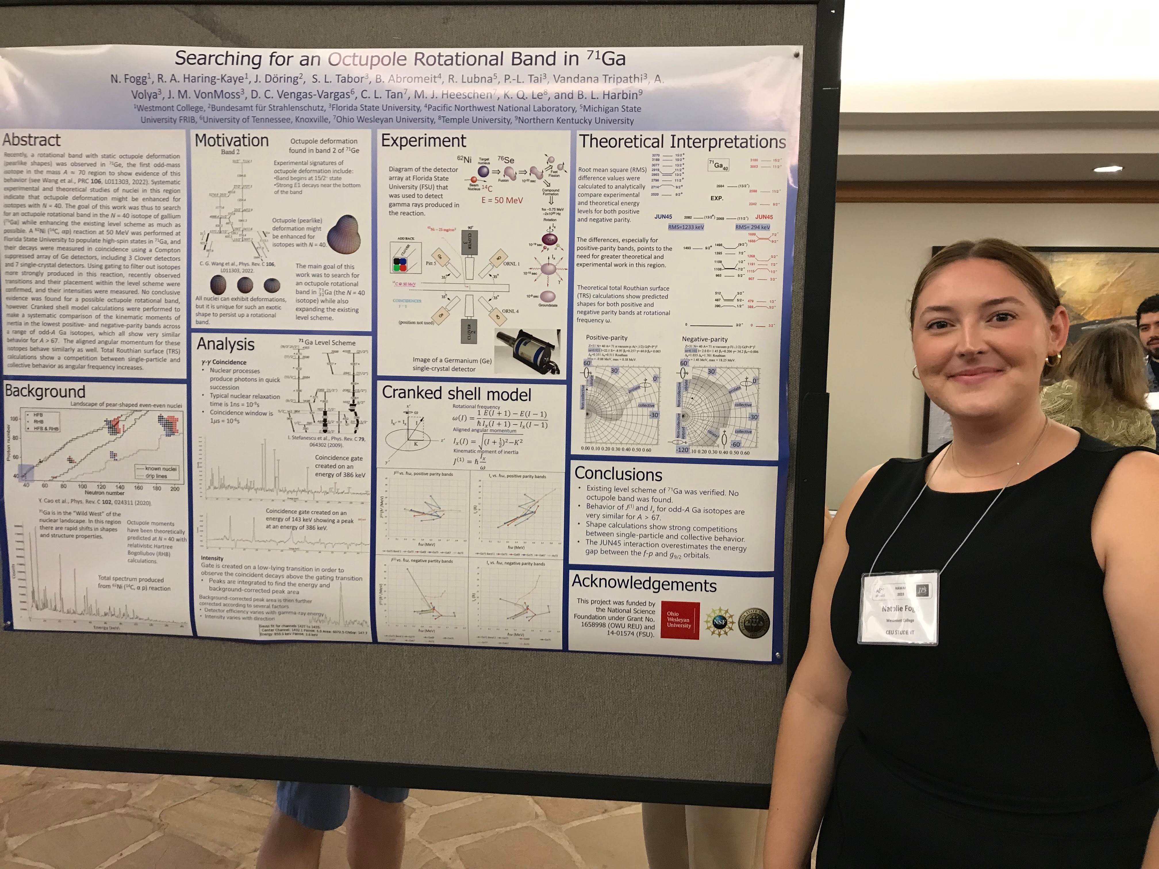 physics student presenting