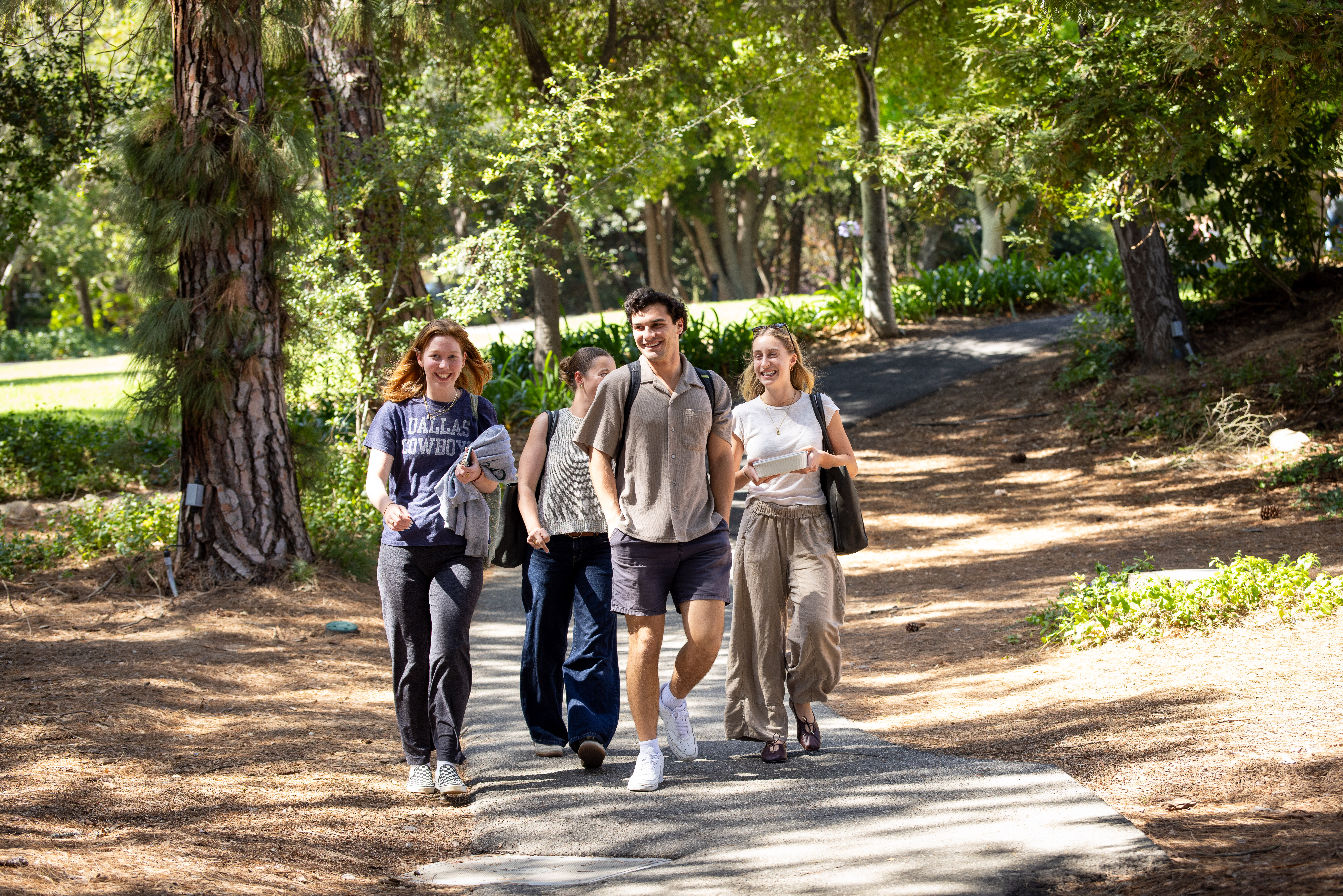 students walking on westmont campus